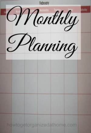 Planning The Month