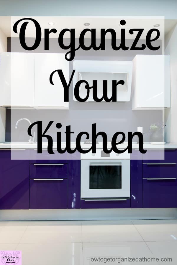 How to organize your kitchen with simple and practical ideas and tips. With suggestions on storage solutions and decluttering tips and ideas!
