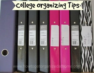 Organizing Tips For College