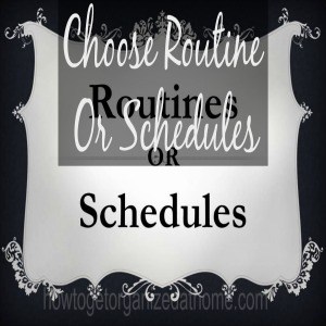 Do You Choose Routine Or Schedules