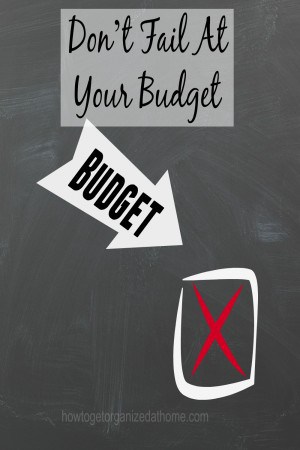 Don’t Fail At Your Budget It takes time to control your budget effectively. It is not a skill you can learn quickly there will be set backs and problems every month, don't give up!