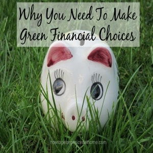 Why You Need To Make Green Financial Choices