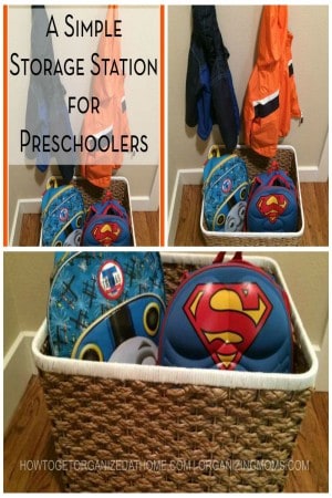 Setting Up A Simple Storage Station For Preschoolers