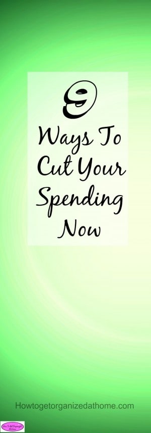 9 ways to cut your spending now! You can reduce the amount you spend, it isn't as difficult as it sounds! You can do it you can cut your spending now!