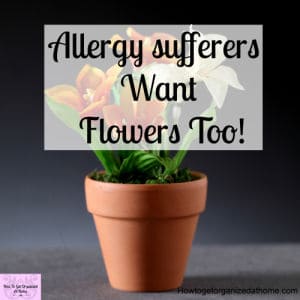 Artificial flowers are great for decoration centerpieces, they are pretty and are perfect for allergy sufferers!