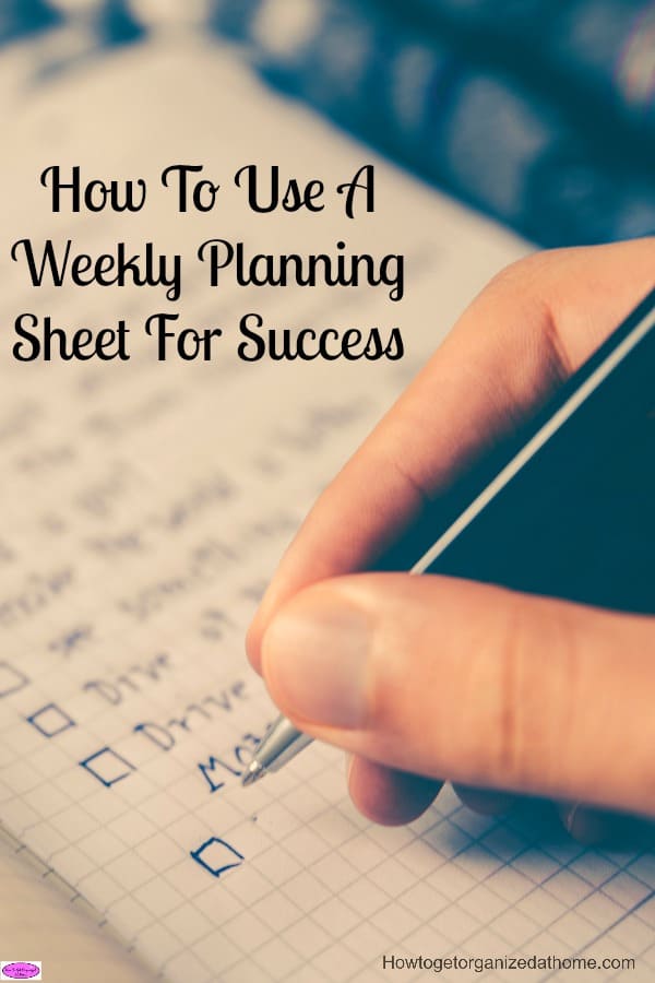 If you want to structure your time and organize your life you need to use a weekly planning sheet! This will help you structure your week the right way!