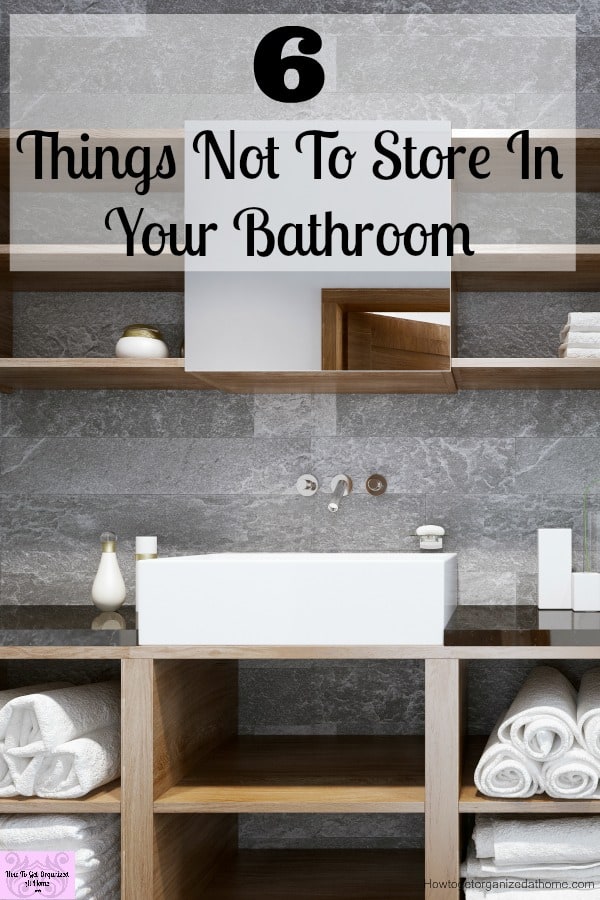 Storing certain items in your bathroom is not good, it can breed bacteria and mould growth increases!