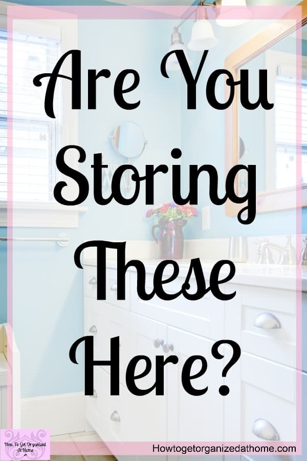 When it comes to bathroom storage ideas, there are some things that you shouldn’t store in the bathroom! Not only is it bad for your health it can also have a negative impact on the items too! Click and see what I recommend you store somewhere else!