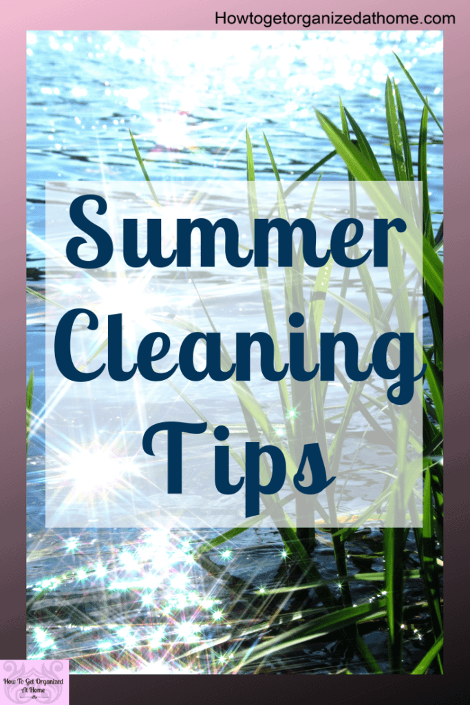 Simple tips and tricks to help you tackle the cleaning in your home this summer. Don't panic over doing it all, just keep on top of the basics and enjoy some time off. #cleaning #summer #home