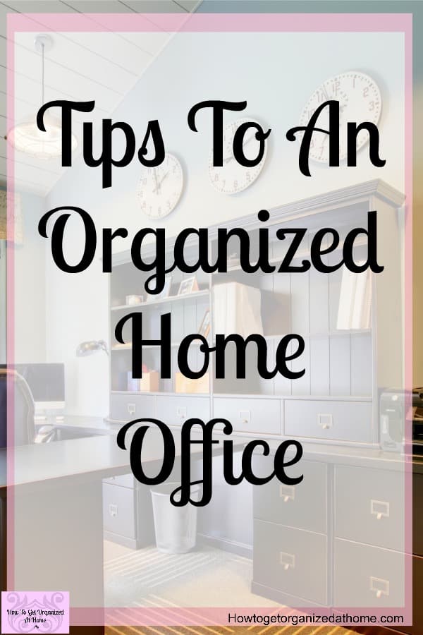 Tips and ideas on how to organize your home office. These tips will make you proud of your home office not shutting the door! They are simple and easy to follow ideas that you will love!