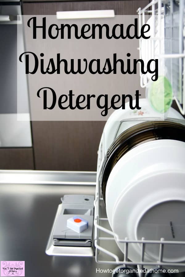 Easy homemade dishwashing detergent that gets your dishes clean! This simple recipe works, there is no Borax and it’s simple to make too!