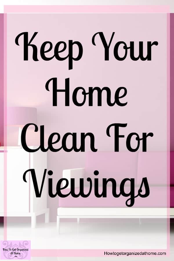 When you want to sell your home the cleaner it looks to a potential buyer the more likely they are going to like your home! Therefore, it’s important that you spend the time keeping it clean!