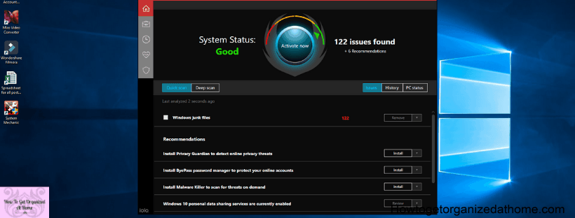 System Mechanic Running