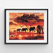 elephant paint by numbers picture