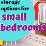 How do you fit the essentials into a small bedroom? Check out my tips and ideas on bedroom storage for really small bedrooms. #bedroomorganization #bedroom #organization