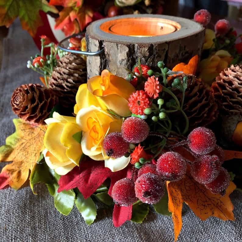 autumn candle holder