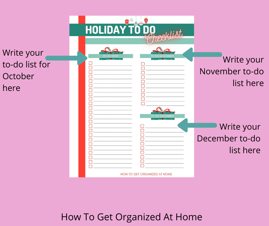 holiday checklist