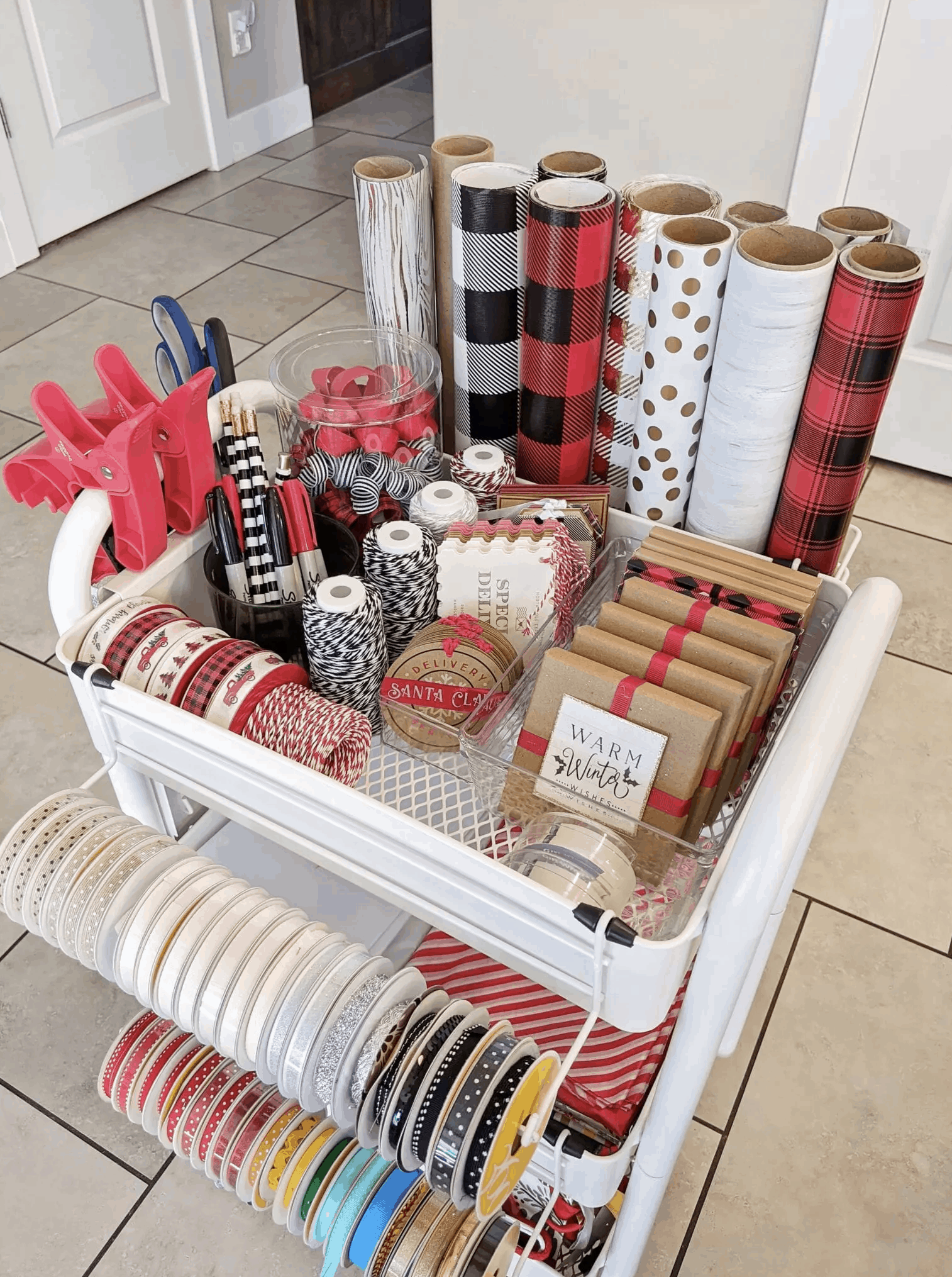 Gift Wrapping Cart