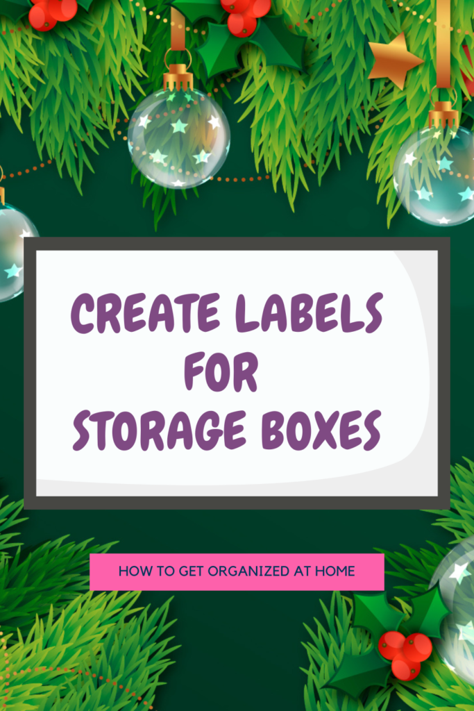 Create Labels For Storage Boxes