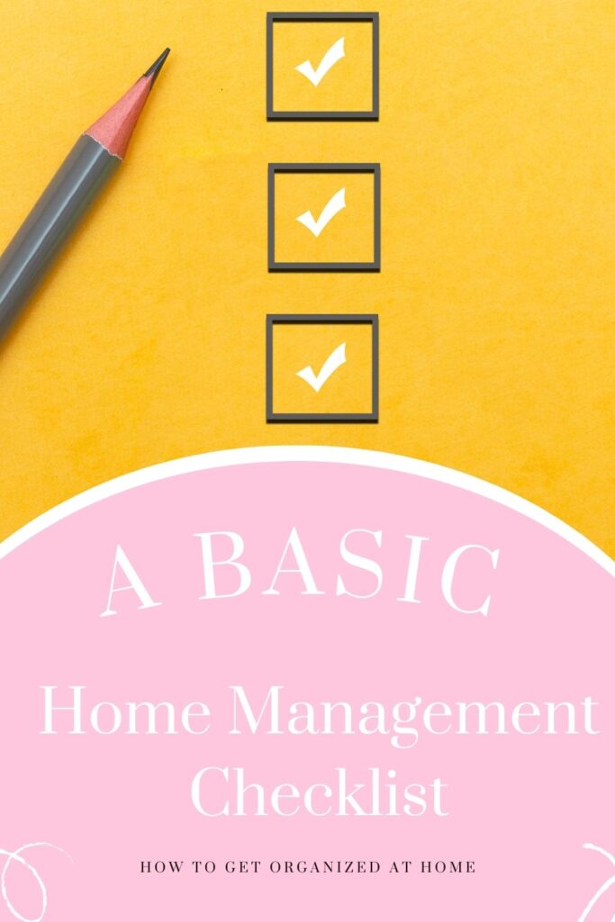 A Basic Home Management Checklist