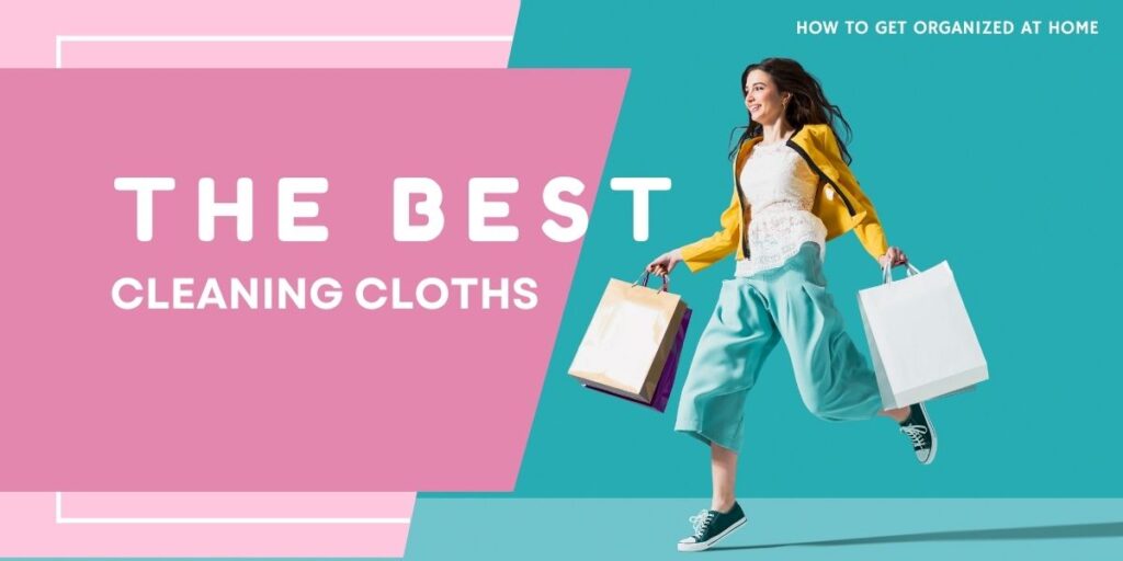 woman buying products with the words on the image: best cleaning cloths